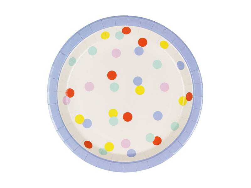Confetti Paper Plates 23cm (1pkt/6pc) - Party Lane
