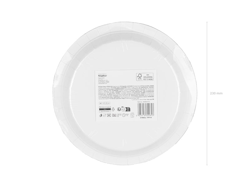 Confetti Paper Plates 23cm (1pkt/6pc) - Party Lane