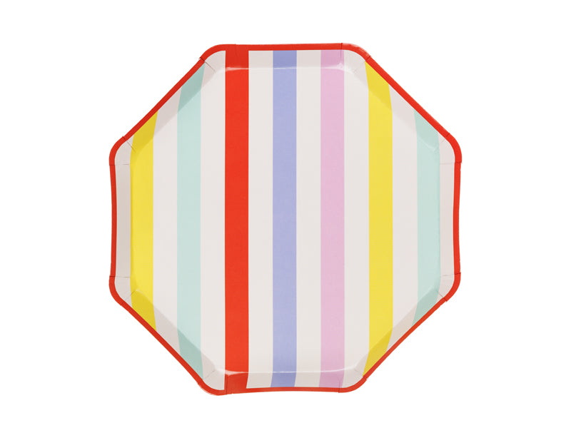 Summer Stripes Paper Plates (1pkt/6pc) - Party Lane