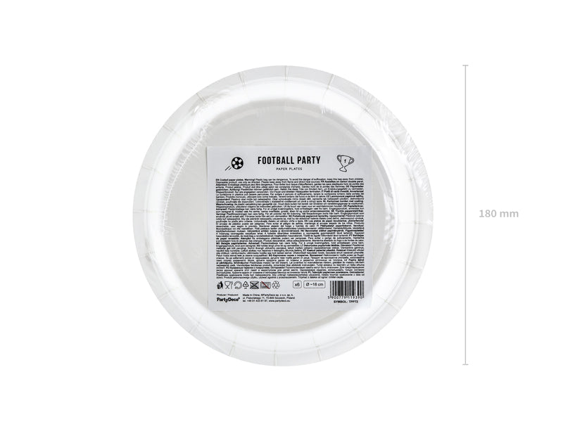 Mini Kicker Football Paper Plates (1pkt/6pcs)