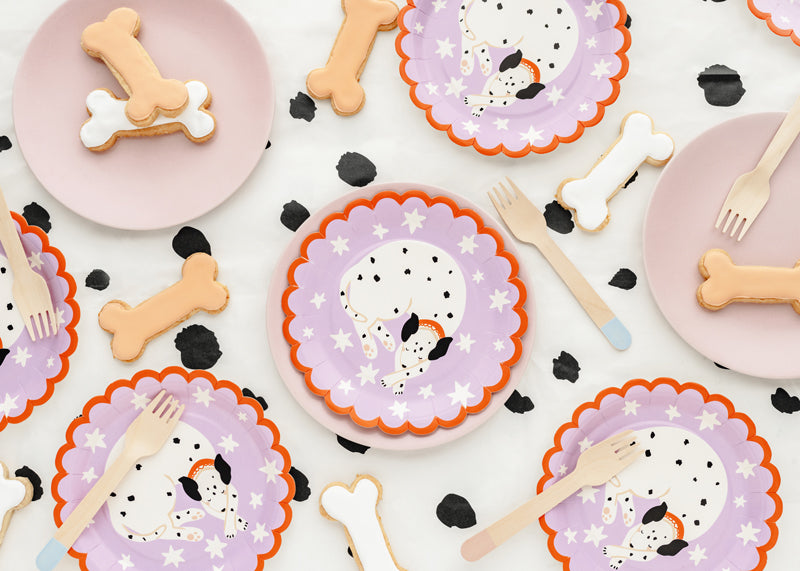 Puppy Pawty Paper Plates (1pkt/6pcs) - Party Lane 