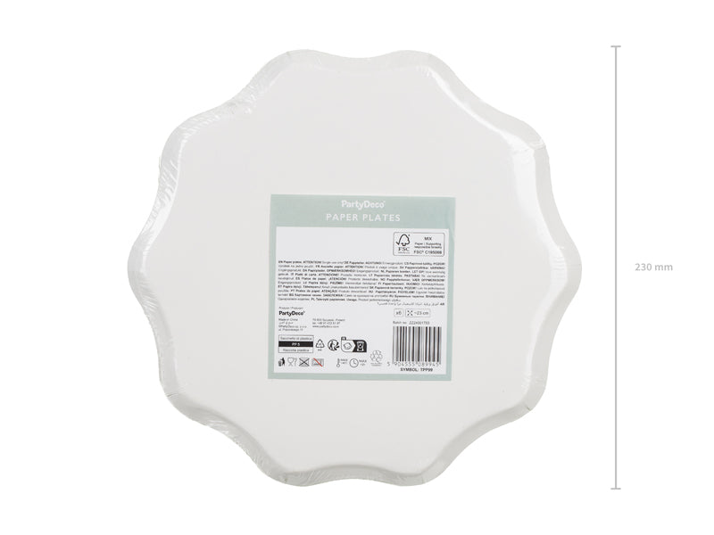 Oh Sweet Baby checkered paper plates packaging showing complete 6 pack