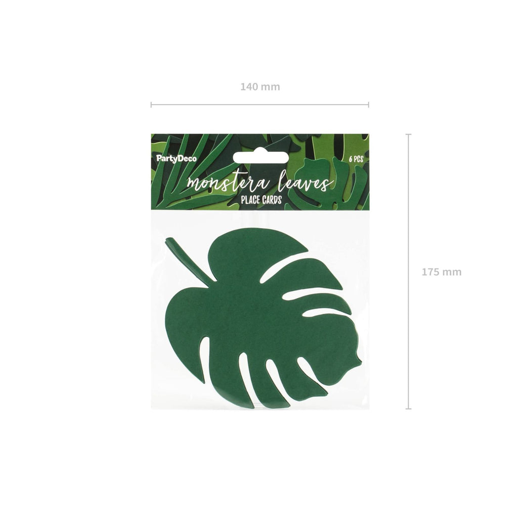 Monstera Leaf Plate Cards (1pkt/6pc) - Party Lane 