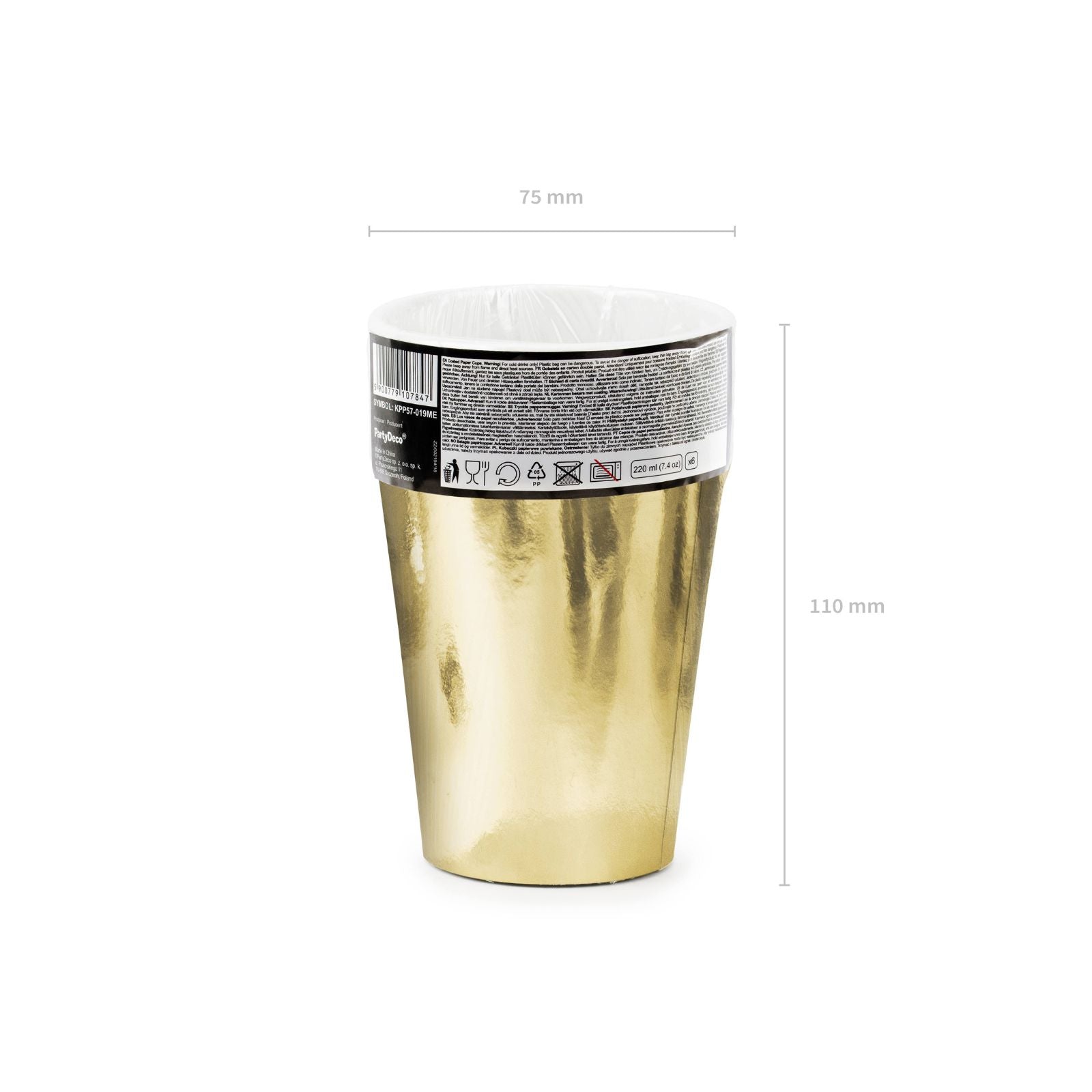 Gold Cup 220ml (1pkt/6pc)