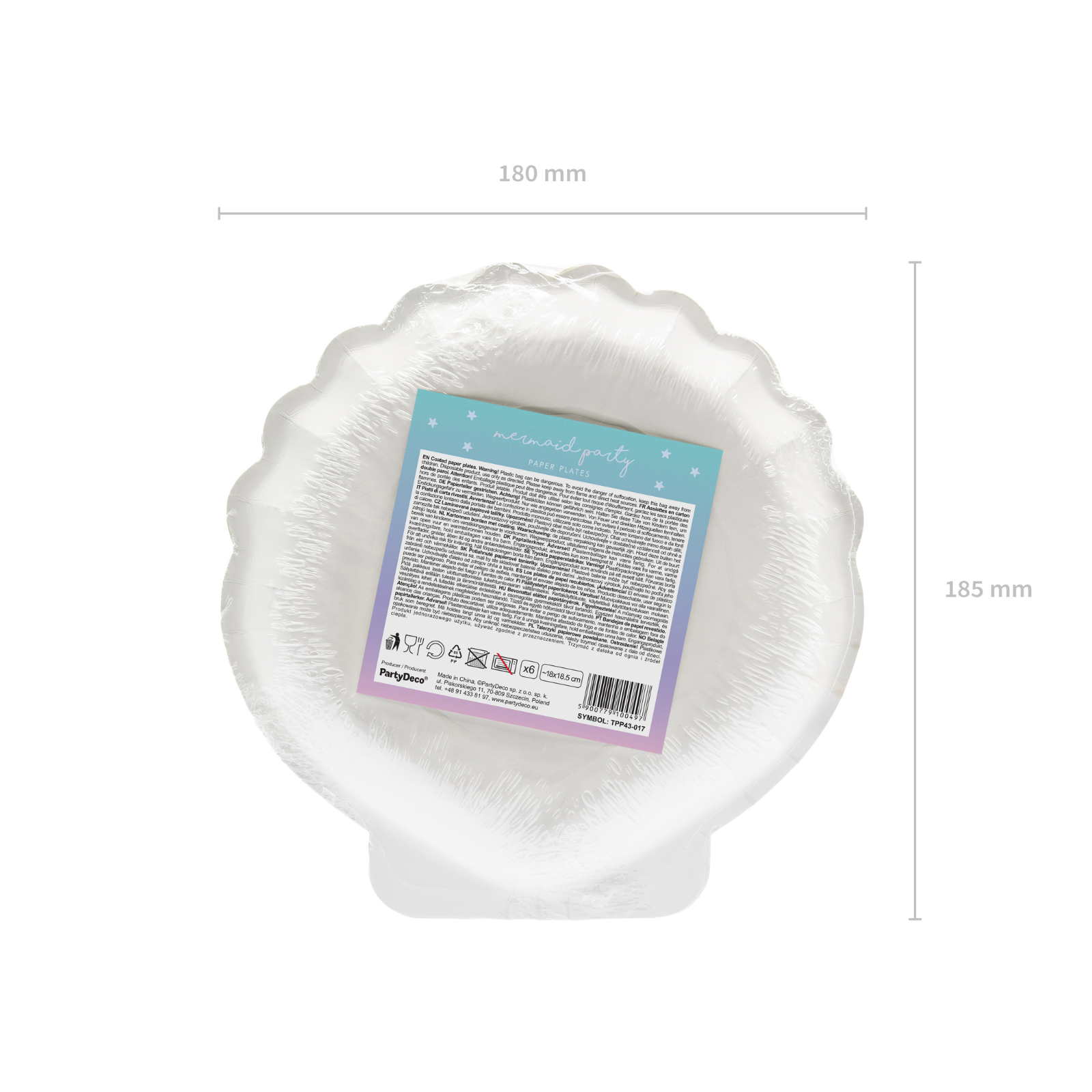 Making Waves Shell Paper Plates (1pkt/6pc)