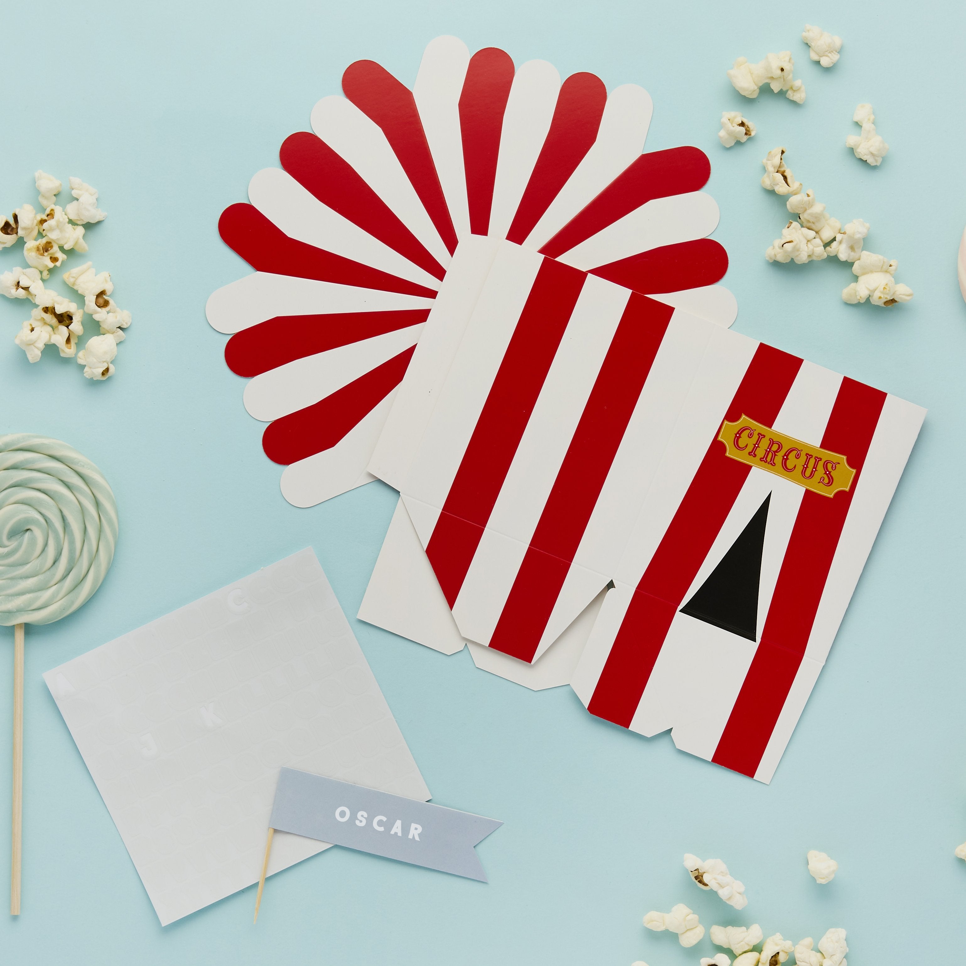 Big Top Circus Customisable Party Favour Boxes (1pkt/4pc)