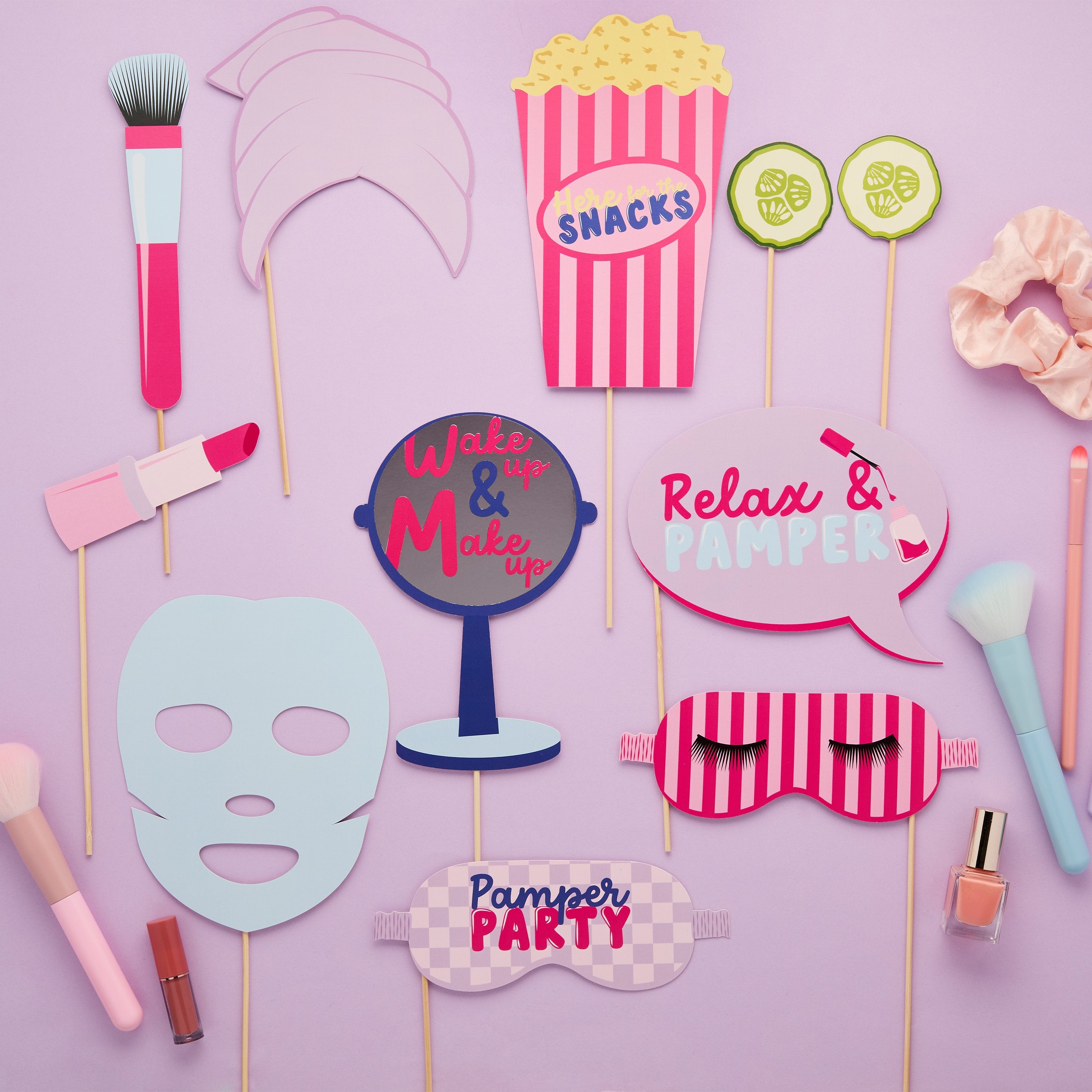 Pamper Party Photo Props (1pkt/11pcs)