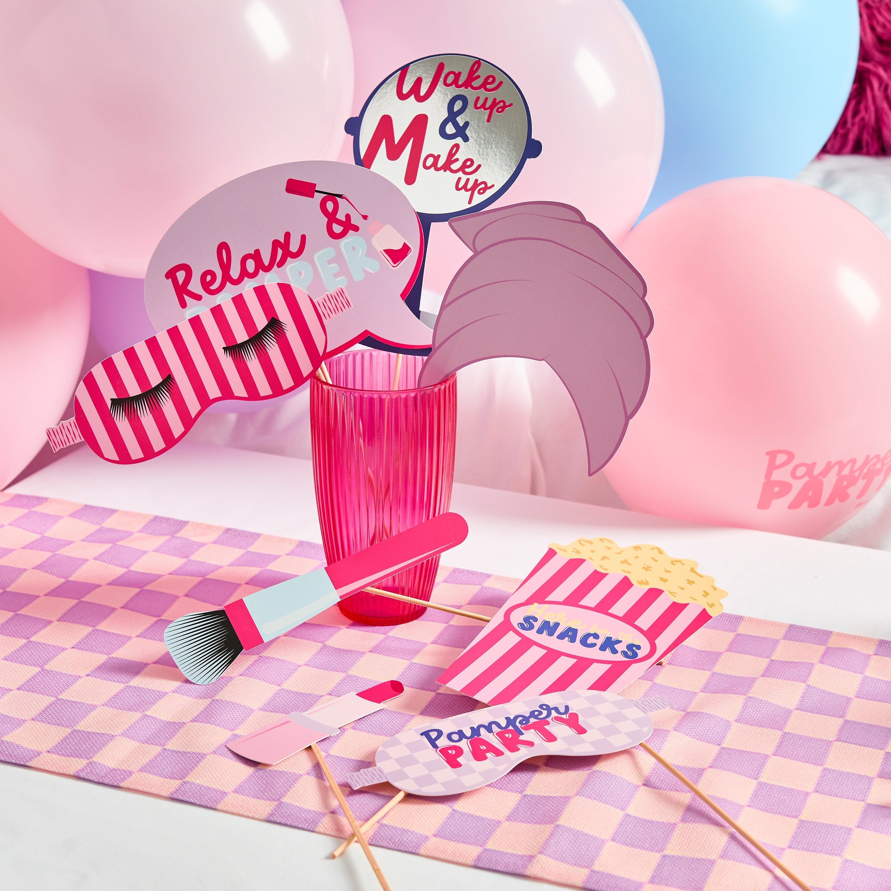 Pamper Party Photo Props (1pkt/11pcs)