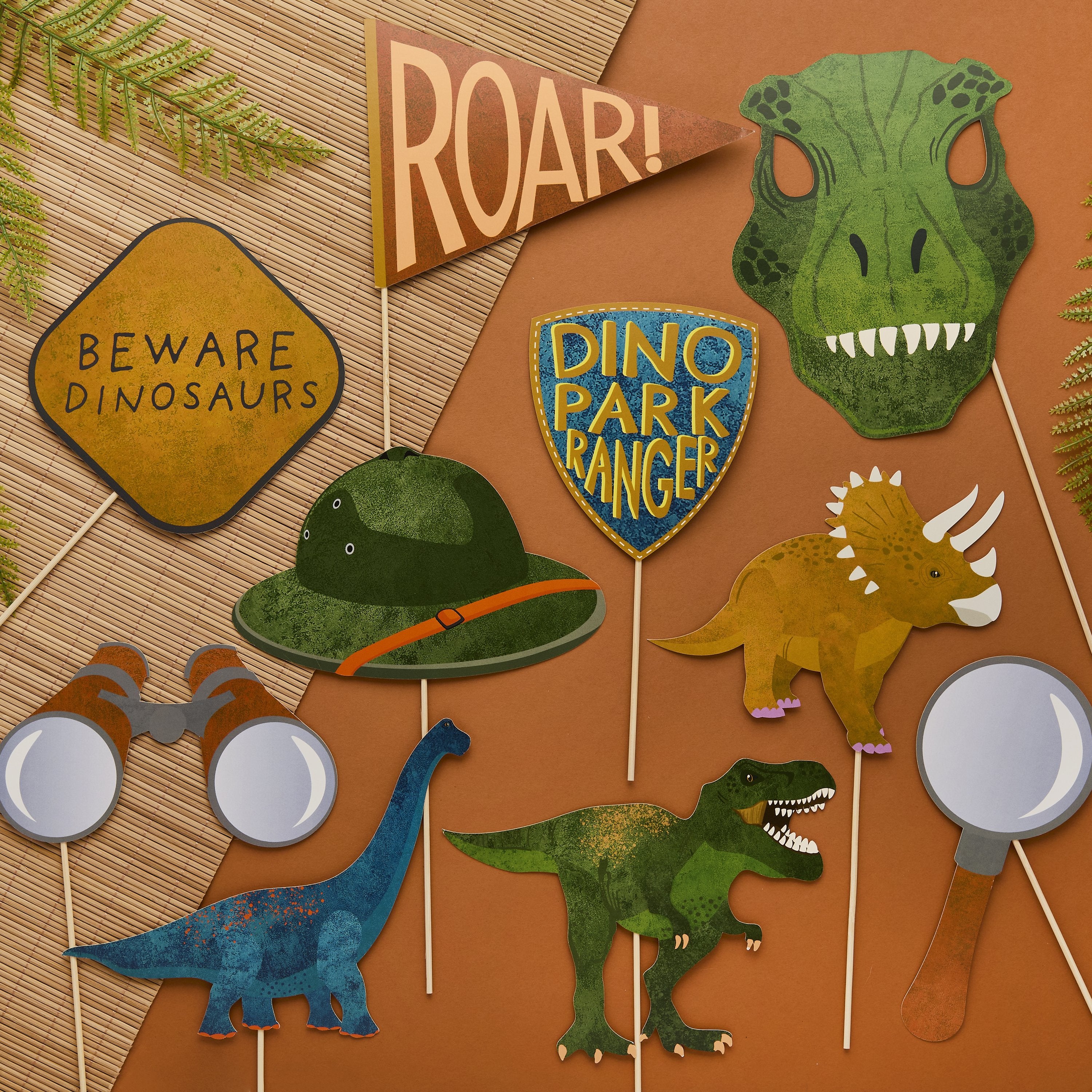 Dino Party Props (1pkt /12pc)